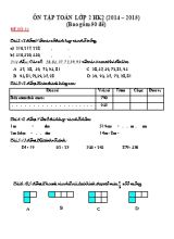 50 Đề ôn tập kiểm tra học kỳ II môn Toán Lớp 2